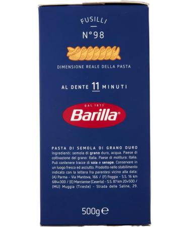  Italian Gourmet E.R. Barilla Fusilli Italian Pasta No. 98 500g + Italian Gourmet Pulp 400g (Pack of 20) - Buy Online on GoSupps.com