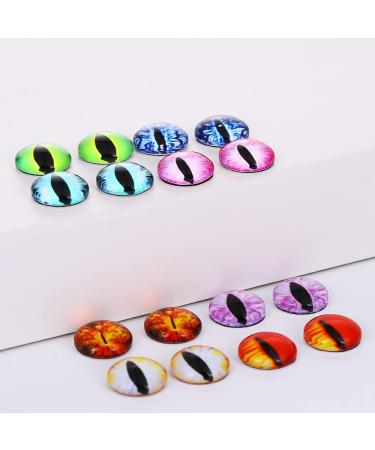 100PCS Assorted Dragon Eyes Glass Cabochon - 10mm Oval for DIY Jewelry and Sculpture Making - Buy Online on GoSupps.com