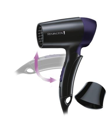 Remington hair dryer extremely small & foldable on the Go (1400 W worldwide voltage adjustment 120/220-240V styling nozzle 2 combined heating and blower levels) Reihaart dryer D2400