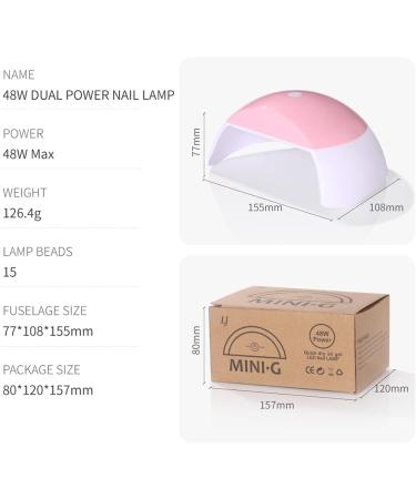 48W UV LED Nail Dryer Light Lamp With 2 Timer Setting For All Kinds Gel Polish Professional Nail Art Tools Mini Portable Mini Small Professional Uv Led Nail Dryer Lamp Fast Drying For Gel And Regular - Buy Online on GoSupps.com