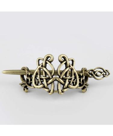 Lurrose Knot Hair Pins Vintage Irish Hair Slide Pin Hairpins Viking Hair Accessory with Stick for Girls Woman (Bronze) - Buy Online on GoSupps.com