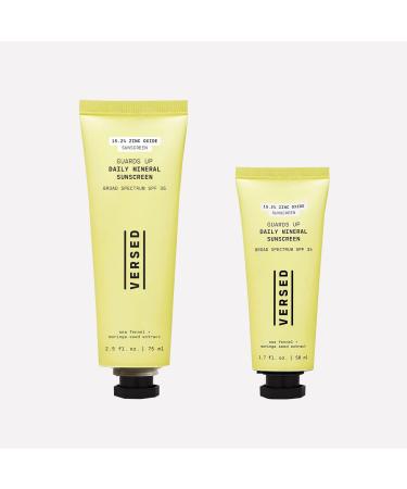 Versed Guards Up Daily Mineral Sunscreen SPF 35 - Zinc Oxide Broad Spectrum Sunscreen - Vegan & Pregnancy Safe - 2.5 oz (Pack of 1) - Buy Online on GoSupps.com