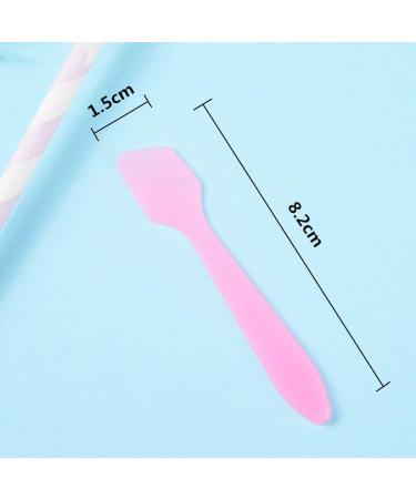 Buy 100PCS Pink Disposable Plastic Face Pack Spatula | Mini Scoop for Cream & Mud | DIY Beauty Tool - Buy Online on GoSupps.com