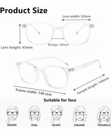 Buy LNTICB Blue Light Filter Glasses | TR90 Computer & Gaming Safety Glasses for Men & Women - Stylish UV Protection & Eye Strain Relief - Buy Online on GoSupps.com