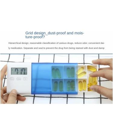 Durratou 7 Grid Electronic Pill Box with Timer Reminder - USB Automatic Pills Organizer (Grey) - Buy Online on GoSupps.com