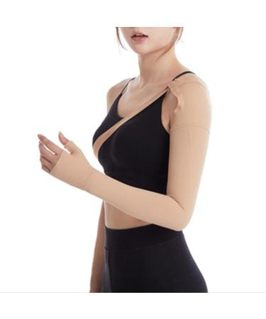 Lymphedema Compression Arm Sleeve - Post Mastectomy Support Thumb Edema Relief Swelling Control (M-Left) - International Shipping Available - Buy Online on GoSupps.com
