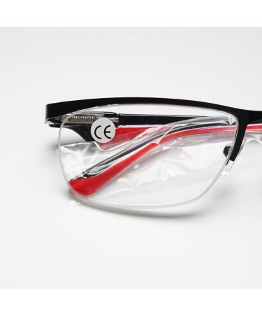 VEVESMUNDO Men's & Women's Reading Glasses - Metal Half Frame 2.5x Diopters 4 Colors Available - Buy Online on GoSupps.com