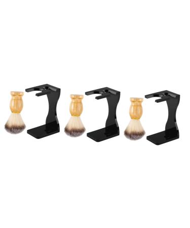Magiclulu 3 sets of razor -free razor razor razor holder Razor stand for men Black suits for men Display holder for razor beard brush holders acrylic