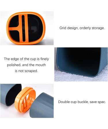 2PC Travel Toothbrush Cup Set - Portable Dustproof Wash Holder for Camping & Outdoors | Blue & Pink Organizer - Buy Online on GoSupps.com