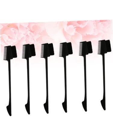 FRCOLOR Portable Brush eyebrow Control Hair Brush Comb Dual-Comb Brush Brows Lashes Salon Comb Hair Teasing Brush angled brow brush hair teasing comb Brow Comb combination eyelash Comb Size 1 Black - Buy Online on GoSupps.com