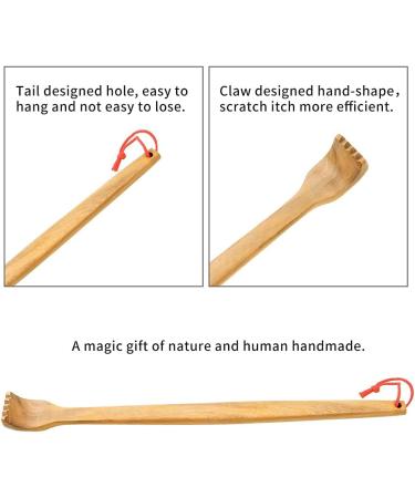 Gita Wooden Back Scratcher - Manual Back Massage Tool with Long Handle (39.6 cm) - 2 Pieces for Ultimate Body Relaxation - Buy Online on GoSupps.com