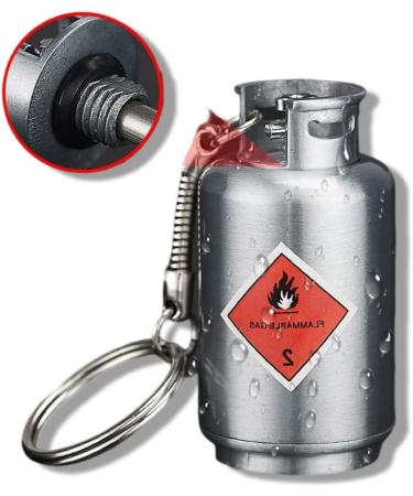 Permanent Match Lighter Flint Keychain - Waterproof Fire Starter for Camping and Survival (Silver) - Buy Online on GoSupps.com