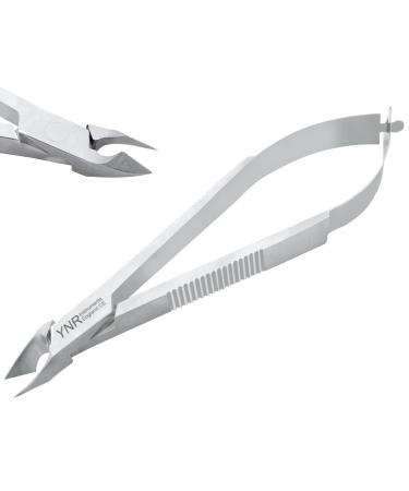 YNR Professional Cuticle Nippers Spring Scissors Cutters Removers Stainless Steel Best Nail Care Tool for Manicure and Pedicure