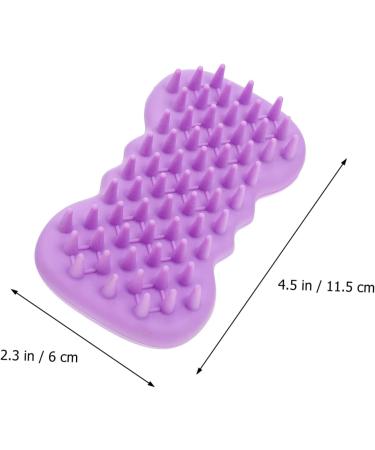 Collbath Silicone Shampoo Brush - Scalp Massage Brush for Easy Hair Wash - 11.5x6cm Purple - Best Bath Washers for Ultimate Scalp Care - Buy Online on GoSupps.com