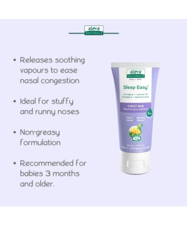 Aleva Naturals Soothing Chest Rub for Babies 1.7 Fl Oz | Eucalyptus & Lavender Oils | Gentle Relief for Stuffy Noses - Buy Online on GoSupps.com