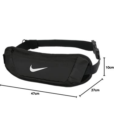 NIKE Unisex Adult Challenger 2.0 Hydration Belt - Black/White - One Size | International Shipping Available - Buy Online on GoSupps.com