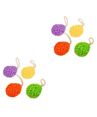 Beavorty 8 Pcs Bath Bath Ball Bath Exfoliating Sponge Shower Sponge Body Scrubber Honeycomb Sponge Bath Sponge Brush Skin Massager Bath Sponge Cleaning Scrubbers Shower Brush