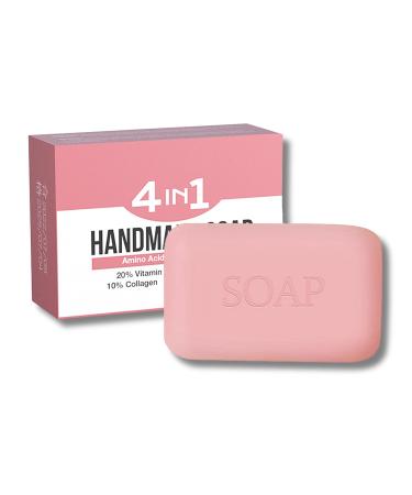 Body Restore Soap - Soap Bar with Vitamin C E Collagen Hyaluronic Acid for Dark Spots - 4 in 1 Natural Soap - Clean Pores - Remove Grease - Unscented Soap for Deep Cleaning