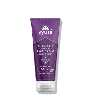 Ayumi Turmeric & Shea Butter Face Cream, Vegan and Cruelty Free, Dermatologically Tested, 1 x 100ml