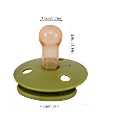 Hongjingda 5 PCs Silicone Baby Bite Ring Toys | Natural Rubber Pacifiers for Newborns | Cherry-Shaped Nipples & Large Air Holes | Green 1 Pack - Buy Online on GoSupps.com