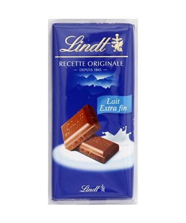 Lindt Extra Fine Milk Chocolate Original Recipe - 100g Bars