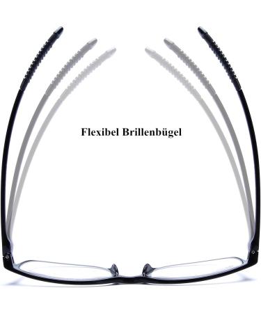 DOOViC Blue Light Filter Computer Reading Glasses for Unisex TR259-C - Glossy Black & 9 Color Options | Reduce Eye Strain Enhance Comfort - Buy Online on GoSupps.com