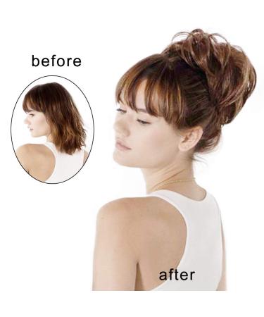 2PCS HOOJIH Messy Bun Hair Piece Silver Gray | Updo Hair Extensions for Women Girls | Large & Medium Tousled Bun Curly Wavy Ponytail Scrunchies - Buy Online on GoSupps.com