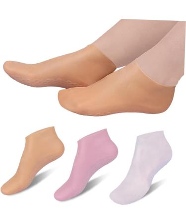 Housoutil 3 Pairs Moisturizing Socks Cracked Heel Socks Foot Lotion Ladies Socks Moisture Socks for Dry Feet Overnight Silicone Socks Foot Care Gel Socks Sebs Honeycomb Spa - Buy Online on GoSupps.com