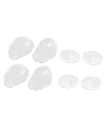 Healeved 4 Pairs Clip Toe Pad Silicone Gel Clear Gel De Cejas Transparente Toe Protectors Silicone Toe Post Protector Toe Post Pads Silica Gel Transparent Silicone Toe Protector
