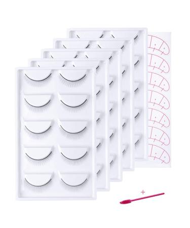 25 pairs of exercise eyelashes for training head training eyelashes for beginners eyelash extension accessories eyelash strips self-adhesive artificial eyelashes with 7 pairs of eye pads 65-part set - Buy Online on GoSupps.com