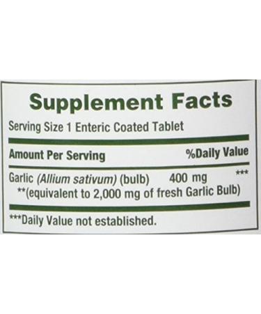 Nature's Bounty Garlic 2000mg Tablets - 120 Count (Pack of 4) - Buy Online on GoSupps.com