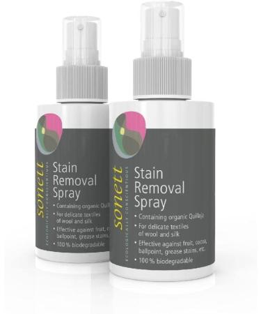 Sonett Organic Stain Removal Spray (Pack of 2) - Vegan & Natural Instant Spot Remover for All Fabrics | Effective Against Fruit Pen & Grease Stains - Buy Online on GoSupps.com