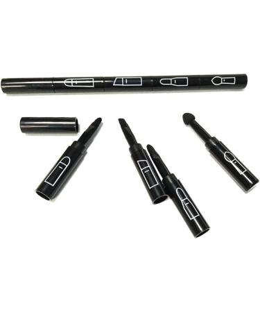 1PC 4 In 1 Premium Detachable Brush Multi-Sections Cosmetic Makeup Brush Lip Brush Eyeshadow Brush Eyebrow Brush Portable Travel Makeup Brush Kit(Black) retractable makeup brush - Buy Online on GoSupps.com
