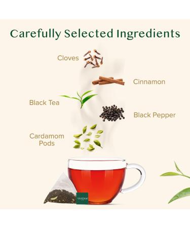 Buy Vahdam Masala Chai Tea Bags - 100% Natural Spices 30 Pyramid Bags Authentic Indian Blend International Shipping Available - Buy Online on GoSupps.com