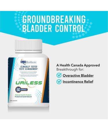 UriLess - Overactive Bladder Control for Men and Women Support - Frequent Urination Nocturia or Incontinence Help Reduce Frequency & Maintain Control Clinically Proven (2) - Buy Online on GoSupps.com