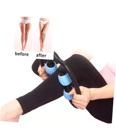 Orfofe Massage Roller - Portable Foot Massager & Yoga Device | Manual Leg Massage in Heavenly Blue & Black (27.5x24x5.5cm) - International Shipping Available - Buy Online on GoSupps.com