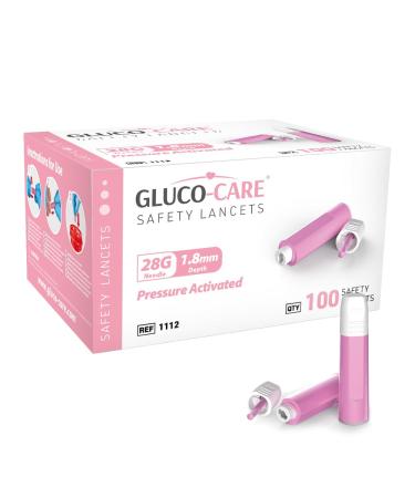 Safety Lancets Contact-Activated 28G x 1.8 mm Pre-Loaded Sterile Box of 100