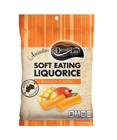 Darrell Lea Mango Soft Eating Liquorice, 7-Ounce Bags (Pack of 8)