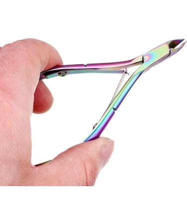 BAQI 4 Packs Cuticle Remover Cuticle Cutter Trimmer Rainbow Professional Cuticles Nipper Stainless Steel Cuticle Clippers Nail Cuticle Scissors Tools for Manicure and Pedicure - Buy Online on GoSupps.com