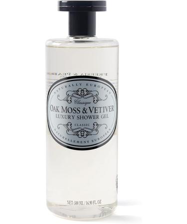 Naturally European Oak Moss and Vetiver Shower Gel Earthy and Floral Scent Leaves Skin Soft Supple and Hydrated Suitable for Sensitive Skin 500ml - Buy Online on GoSupps.com
