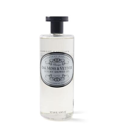 Naturally European Oak Moss and Vetiver Shower Gel Earthy and Floral Scent Leaves Skin Soft Supple and Hydrated Suitable for Sensitive Skin 500ml