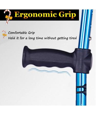 Forearm Crutches Folding Crutches for Adults Ergonomic Crutches for Walking 10 Stops Height Adjustable Non Skid Rubber Tips Uni (2 Pcs) Journey 1 Pcs - Buy Online on GoSupps.com