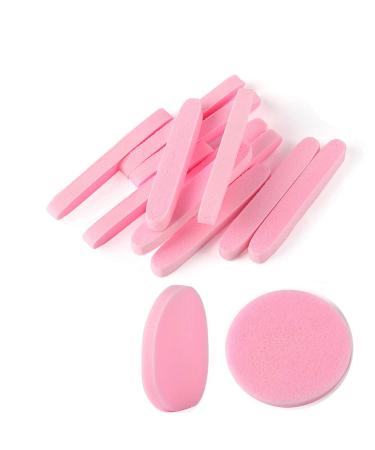 Facial Sponge Compressed 120 Count PVA Professional Makeup Removal Round Face Wash Sponges Spa Pads Exfoliating Cleansing for Women Pink 120 Count (Pack of 1) Pink