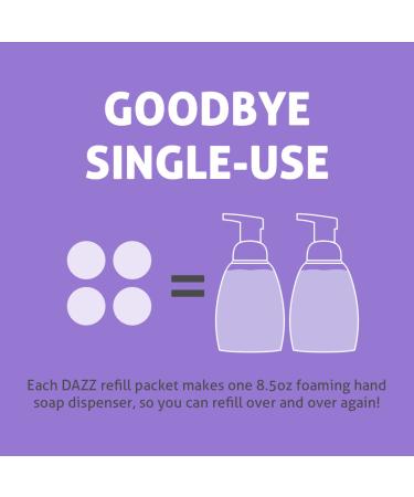 DAZZ Foaming Hand Soap Starter Kit - Reusable Dispenser, Non-Toxic, Lavender Lemon Scent - Buy Online on GoSupps.com