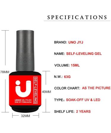 Self-Leveling Gel Polish 15ml Semipermanent Nail Polish Reinforcement Gellac Manicure Rubber Base uv led Varnish No-Wipe Top Lak - (Color: Self-Leveling Gel) - Buy Online on GoSupps.com