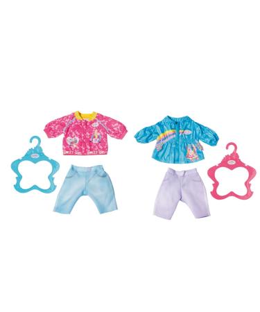 BABY born 828212 Casuals 43 cm-for Toddlers 3 Years & Up-Easy for Small Hands-Includes Jacket Jeggings Leggings & Hangers (Assorted Model)