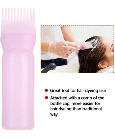 Norhogo 2 Pieces Hair Dye Brush Bottle Root Comb Applicator - Pink - Buy Online on GoSupps.com