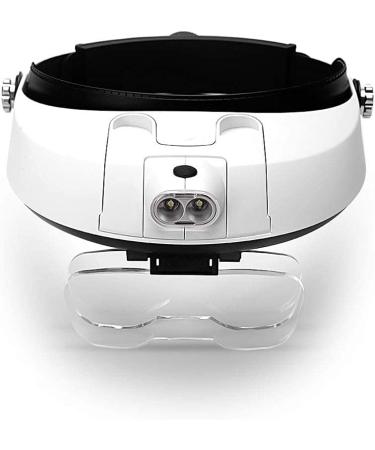 AZFUNN 1X to 6X Headband Magnifier  Head Mount Magnifying Glass with LED Light for Close Work Jewelers Loupe Eyelash Extensions Watch Repair - Buy Online on GoSupps.com