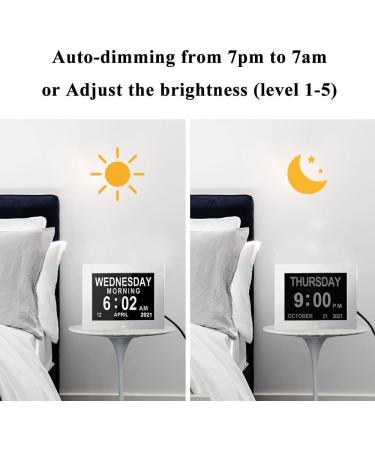 Levick 2022 Digital Day Calendar Clock for Memory Loss & Dementia - Large 8-inch Silver Display - Buy Online on GoSupps.com