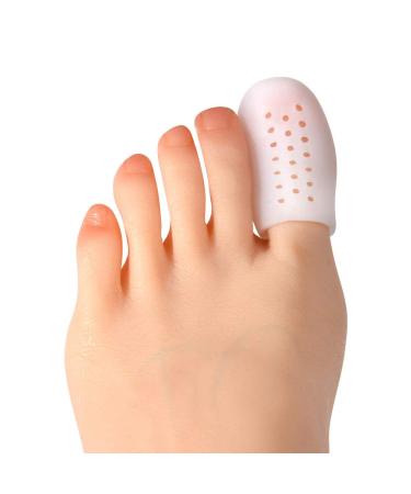 HioIoiH Big Toe Caps Breathable Toe Cushions with Holes 10 Pack Gel Toe Sleeves Relief Corns Blisters Hammer Toes Toe coves Reduce Friction
